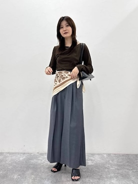 「アイテム（財布/小物、ホワイト系）」を使った、ぽ　んさん（レディース・161cm）の夏コーディネート