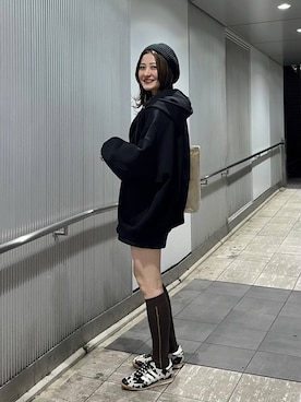 「アイテム（ハンチング/ベレー帽）」を使った、ぽ　んさん（レディース・161cm・20代）の冬コーディネート