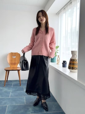 「Andemiu（アンデミュウ）のスクエアフラップバック592843（ハンドバッグ）」を使った、ぽ　んさん（レディース・161cm）の秋コーディネート