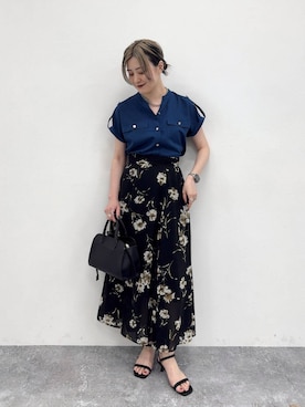「Andemiu（アンデミュウ）のアイテム」を使った、ぽ　んさん（レディース・161cm）の夏コーディネート
