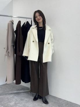 「アイテム（ピーコート）」を使った、ぽ　んさん（レディース・161cm・20代）の秋コーディネート