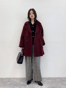 「アイテム（ピーコート）」を使った、ぽ　んさん（レディース・161cm・20代）の冬コーディネート