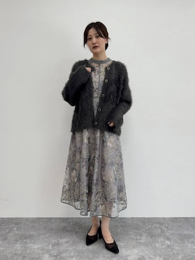 「アイテム（ドレス）」を使った、ぽ　んさん（レディース・161cm）の秋コーディネート