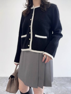 「Andemiu（アンデミュウ）のスクエアフラップバック592843（ハンドバッグ）」を使った、ぽ　んさん（レディース・161cm）の秋コーディネート