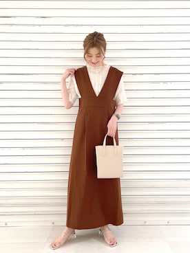 「シルバーシューズ」｜「アイテム（その他）」を使った、ぽ　んさん（レディース・161cm）の夏コーディネート