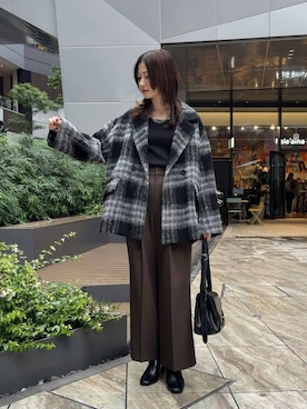 「アイテム（ピーコート）」を使った、ぽ　んさん（レディース・161cm）の秋コーディネート