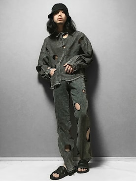 「REMAKE ITEMのアイテム」を使った、raiki🧸さん（メンズ・173cm）の冬コーディネート