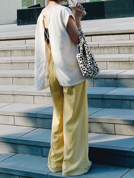 「yellow」｜姚莉穎さん（レディース・157cm）の秋コーディネート