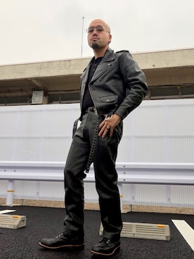 「アイテム（パンツ）」を使った、tadashi_kikuchiさん（メンズ・171cm）の秋コーディネート