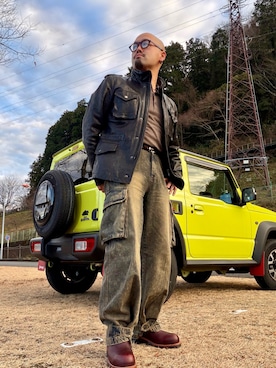 「アイテム（パンツ）」を使った、tadashi_kikuchiさん（メンズ・171cm）の冬コーディネート