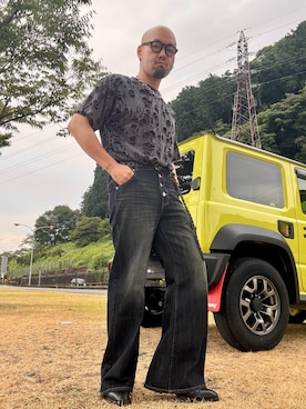 「CASPER JOHN（キャスパージョン）のCollapse T-shirts/コラプスTシャツ（Tシャツ/カットソー）」を使った、tadashi_kikuchiさん（メンズ・171cm・30代）の夏コーディネート