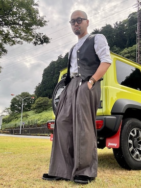 「アイテム（ベスト）」を使った、tadashi_kikuchiさん（メンズ・171cm・30代）の夏コーディネート