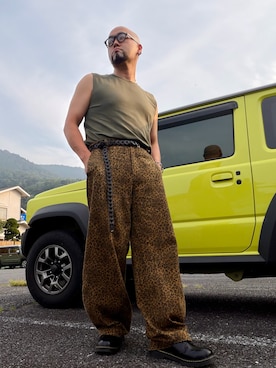 「Llife（ライフ）のアイテム（ベルト）」を使った、tadashi_kikuchiさん（メンズ・171cm）の夏コーディネート