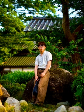 「GU（ジーユー）のアイテム」を使った、Tenseiさん（メンズ・169cm）の夏コーディネート