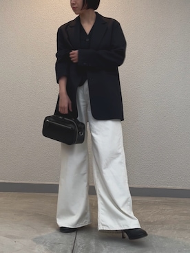 「COLUMN（コラム）のアイテム」を使った、miquliさん（レディース・158cm）の冬コーディネート