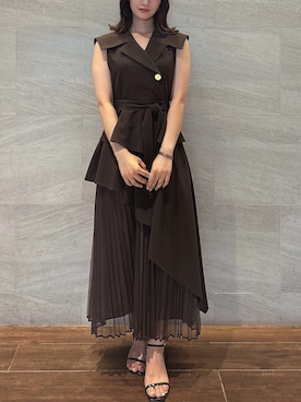 「アイテム（ブラウン系）」を使った、asumiさん（レディース・155cm）の夏コーディネート