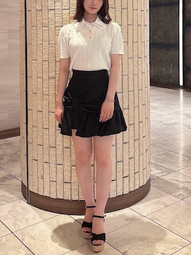 「バルーンスカート」｜asumiさん（レディース・155cm）の夏コーディネート