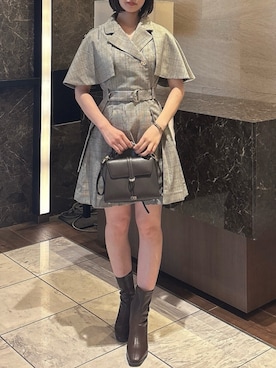 「ドッキングワンピ」｜asumiさん（レディース・155cm）の秋コーディネート