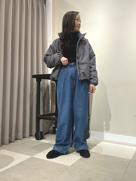 「アイテム（ダウンジャケット/コート、その他）」を使った、zuu17さん（レディース・158cm）の秋コーディネート