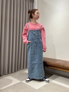 「アイテムズ」｜「アイテム（ワンピース/ドレス）」を使った、zuu17さん（レディース・157cm）の春コーディネート
