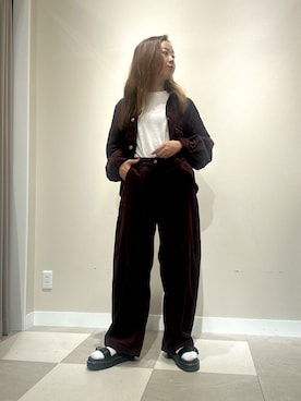 「アイテム（テーラードジャケット）」を使った、zuu17さん（レディース・158cm）の秋コーディネート