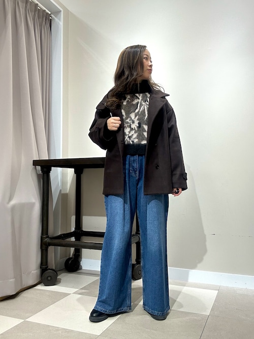 セール】ジャガードニュアンスハイネックニット（ニット/セーター