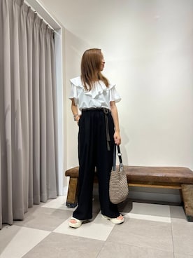 「アーバンリサーチ」｜「アイテム（バッグ）」を使った、zuu17さん（レディース・157cm）の夏コーディネート