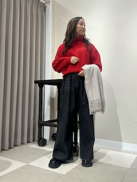 「アイテム（マフラー）」を使った、zuu17さん（レディース・158cm）の秋コーディネート