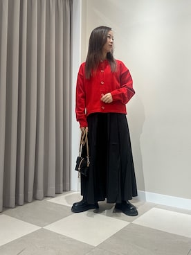 「ITEMS URBANRESEARCH（アイテムズ アーバンリサーチ）のウエストギャザースカート（スカート）」を使った、zuu17さん（レディース・158cm）の秋コーディネート