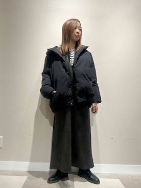 「ITEMS URBANRESEARCH（アイテムズ アーバンリサーチ）のアイテム（ジャンパースカート）」を使った、zuu17さん（レディース・157cm）の冬コーディネート