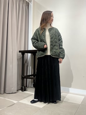 「アイテム（ダウンジャケット/コート）」を使った、zuu17さん（レディース・158cm）の秋コーディネート