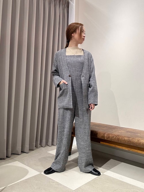 ERMANNO SCERVINO 25SS ジャケット マルチカラー カラーツイードノーカラージャケット 49AV JUNKO SHIMADA