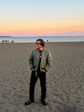 「few.（フュー）のアイテム」を使った、higenoyamahikonomaruさん（メンズ・172cm）の冬コーディネート