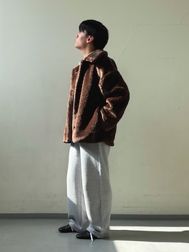 「URBAN RESEARCH DOORS（アーバンリサーチドアーズ）のコクーンシルエットボアコート（その他アウター）」を使った、Kota.aさん（メンズ・166cm）の秋コーディネート