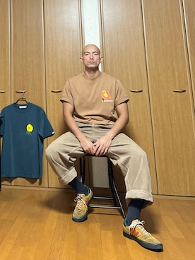 「アイテム（Tシャツ/カットソー）」を使った、k4kさん（メンズ・175cm）の夏コーディネート