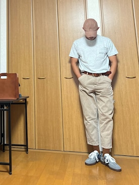 「アイテム（帽子）」を使った、k4kさん（メンズ・175cm）の夏コーディネート