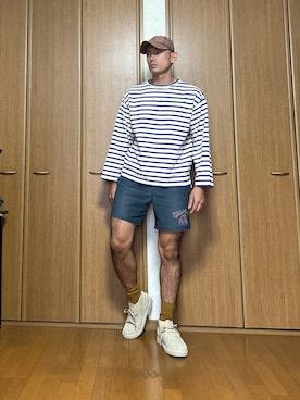 「アイテム（Tシャツ/カットソー）」を使った、k4kさん（メンズ・175cm）の夏コーディネート