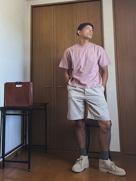 「アイテム（ブーツ）」を使った、k4kさん（メンズ・175cm）の夏コーディネート