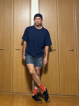「アイテム（スニーカー）」を使った、k4kさん（メンズ・175cm）の夏コーディネート