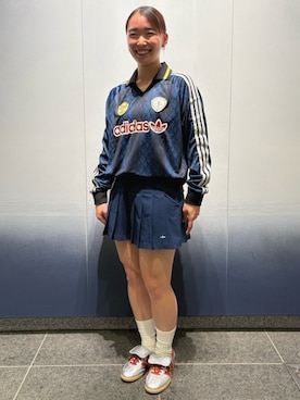 「adidas（アディダス）のアイテム（スカート）」を使った、KRさん（レディース・160cm）の夏コーディネート