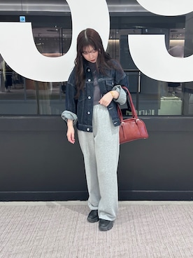 「短丈トップス」｜manaさん（レディース・156cm）の春コーディネート