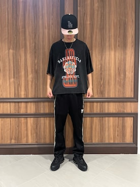 「DANKE SCHON（ダンケシェーン）のアイテム」を使った、Kimiyaさん（メンズ・177cm）の夏コーディネート