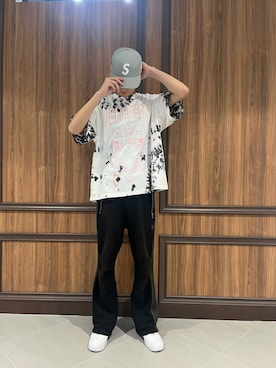 「DANKE SCHON（ダンケシェーン）のアイテム」を使った、Kimiyaさん（メンズ・177cm）の夏コーディネート