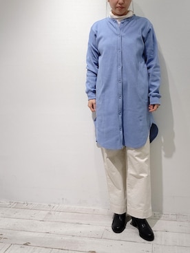 「PUAL CE CIN（ピュアルセシン）の綿針抜きハイネックロングスリーブ（Tシャツ/カットソー）」を使った、komiさん（レディース・161cm）の冬コーディネート