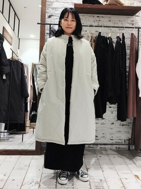 「PUAL CE CIN（ピュアルセシン）のアイテム（その他アウター）」を使った、komiさん（レディース・161cm）の冬コーディネート