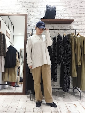 「PUAL CE CIN（ピュアルセシン）のアイテム（帽子）」を使った、komiさん（レディース・161cm）の秋コーディネート