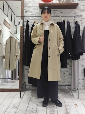 「春コート」｜「アイテム（オールインワン・サロペット）」を使った、komiさん（レディース・161cm）の冬コーディネート
