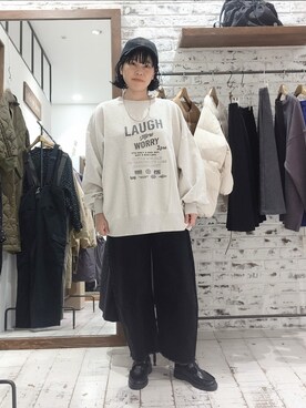 「PUAL CE CIN（ピュアルセシン）のアイテム（帽子）」を使った、komiさん（レディース・161cm）の秋コーディネート
