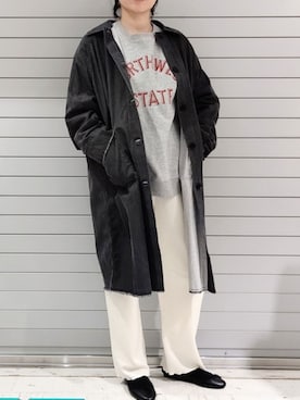 「ヒッコリー」｜「アイテム（その他アウター）」を使った、komiさん（レディース・161cm）の秋コーディネート