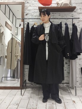 「PUAL CE CIN（ピュアルセシン）のアイテム（その他アウター）」を使った、komiさん（レディース・161cm）の冬コーディネート
